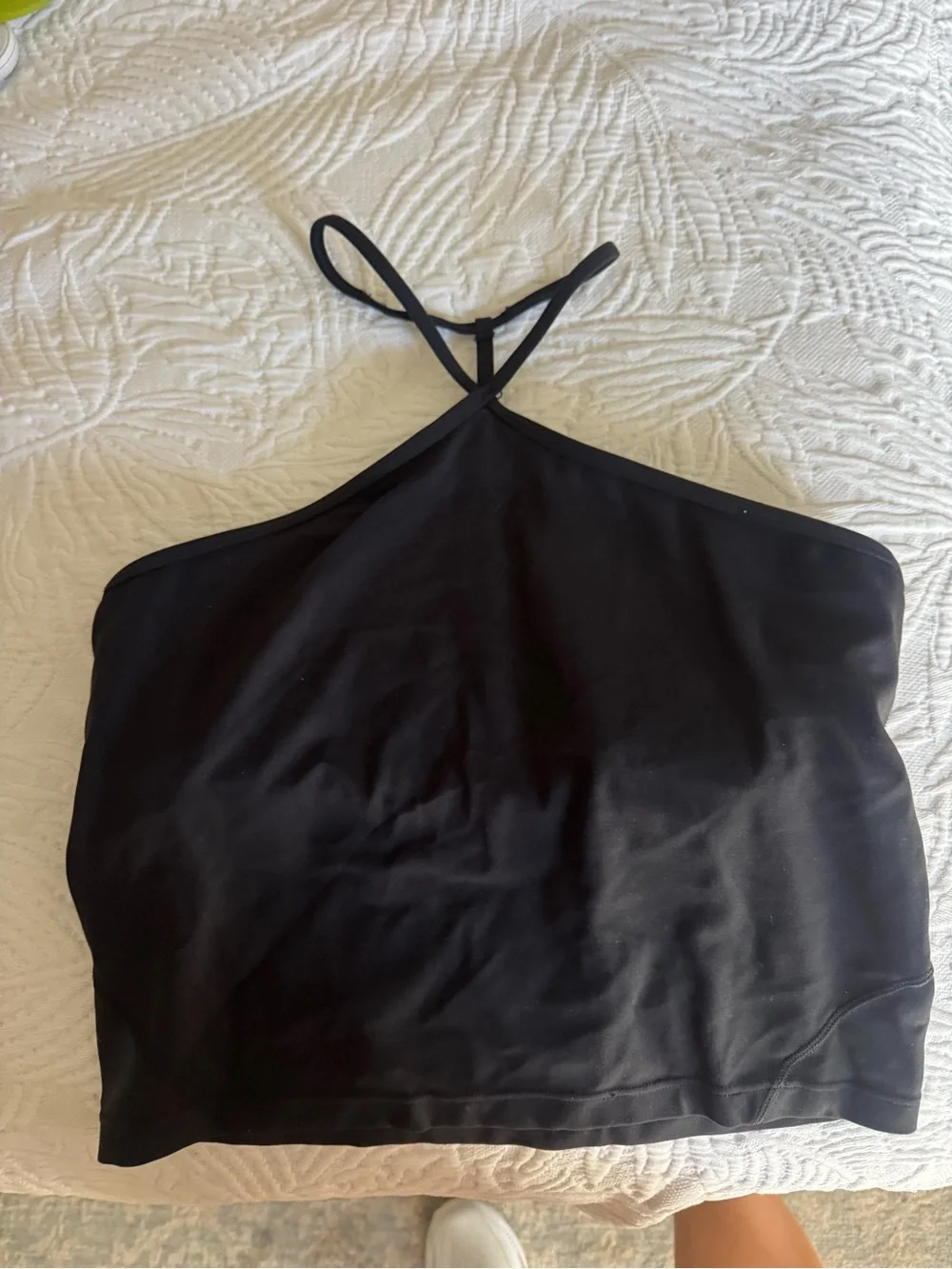 lululemon athletica Black High-Neck Crop Tank